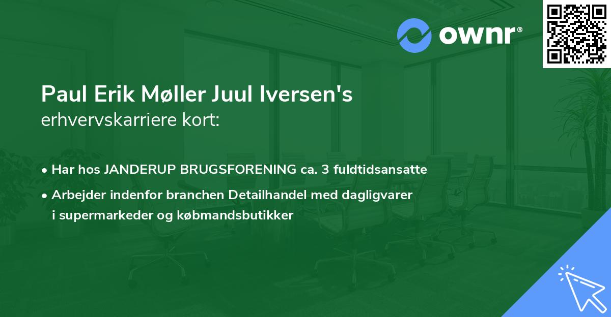 Paul Erik Møller Juul Iversen's erhvervskarriere kort