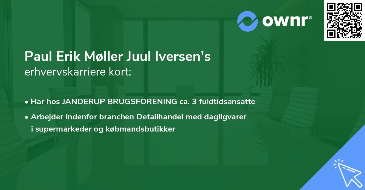 Paul Erik Møller Juul Iversen's erhvervskarriere kort