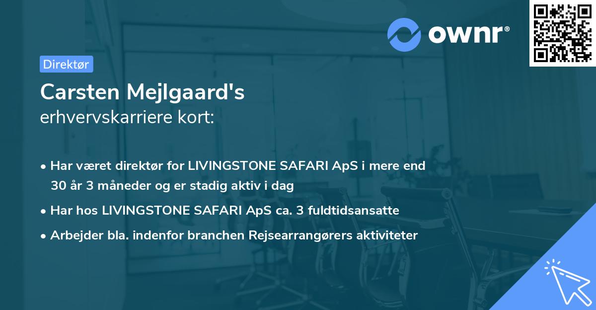 Carsten Mejlgaard's erhvervskarriere kort