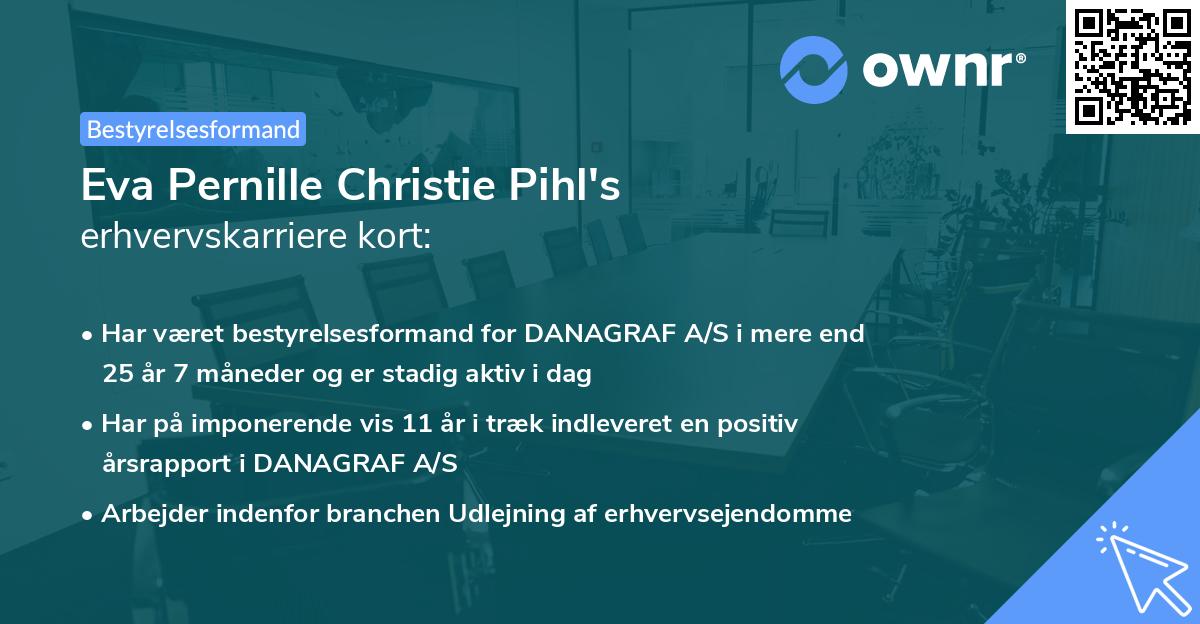 Eva Pernille Christie Pihl's erhvervskarriere kort