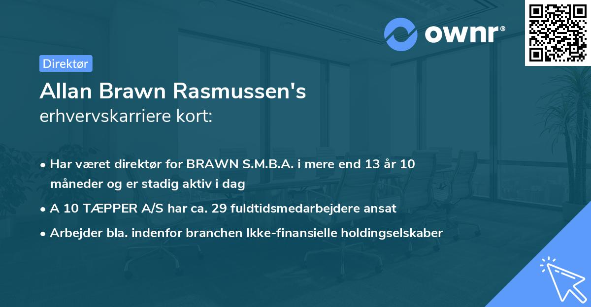 Allan Brawn Rasmussen's erhvervskarriere kort