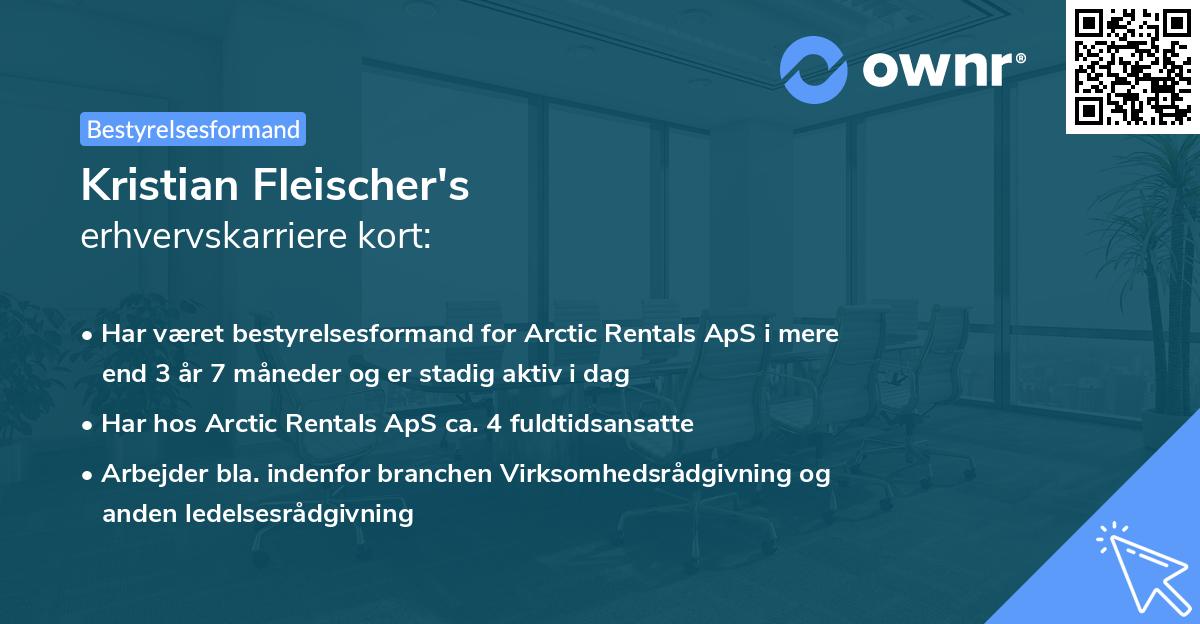 Kristian Fleischer's erhvervskarriere kort