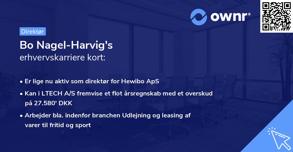 Bo Nagel-Harvig's erhvervskarriere kort