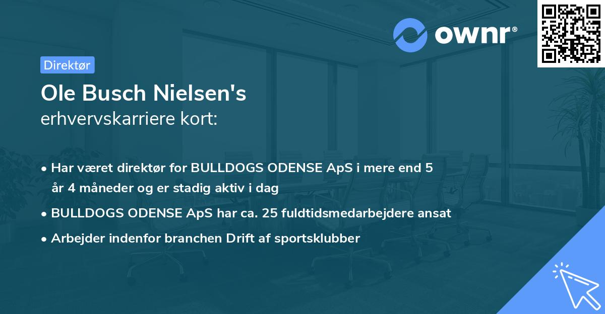 Ole Busch Nielsen's erhvervskarriere kort