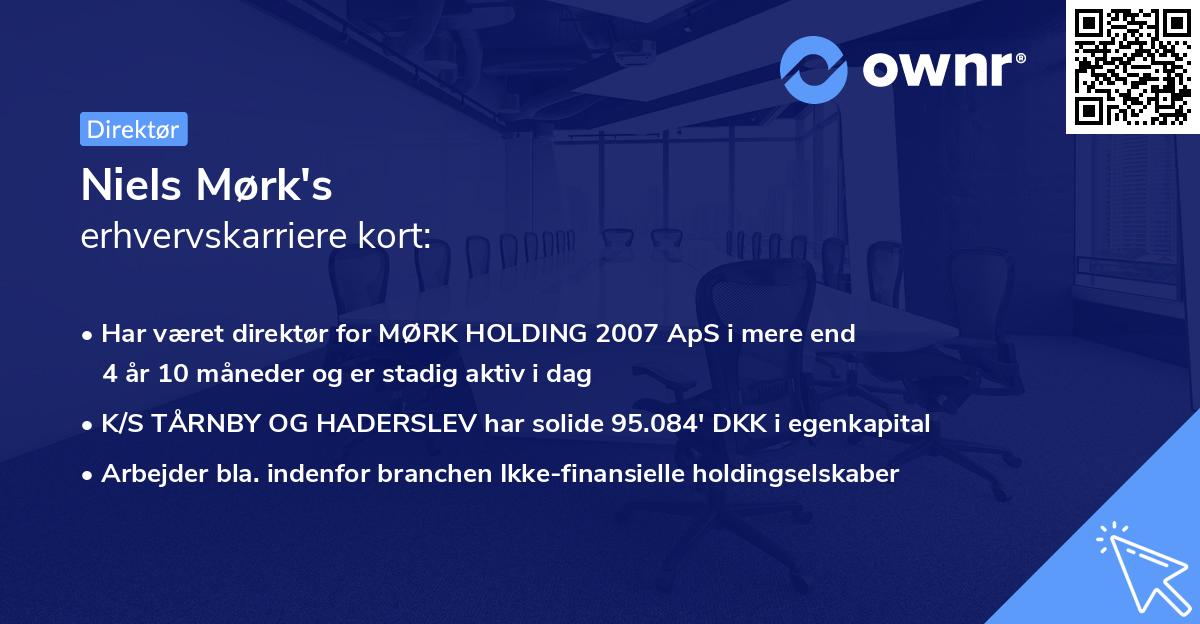 Niels Mørk's erhvervskarriere kort