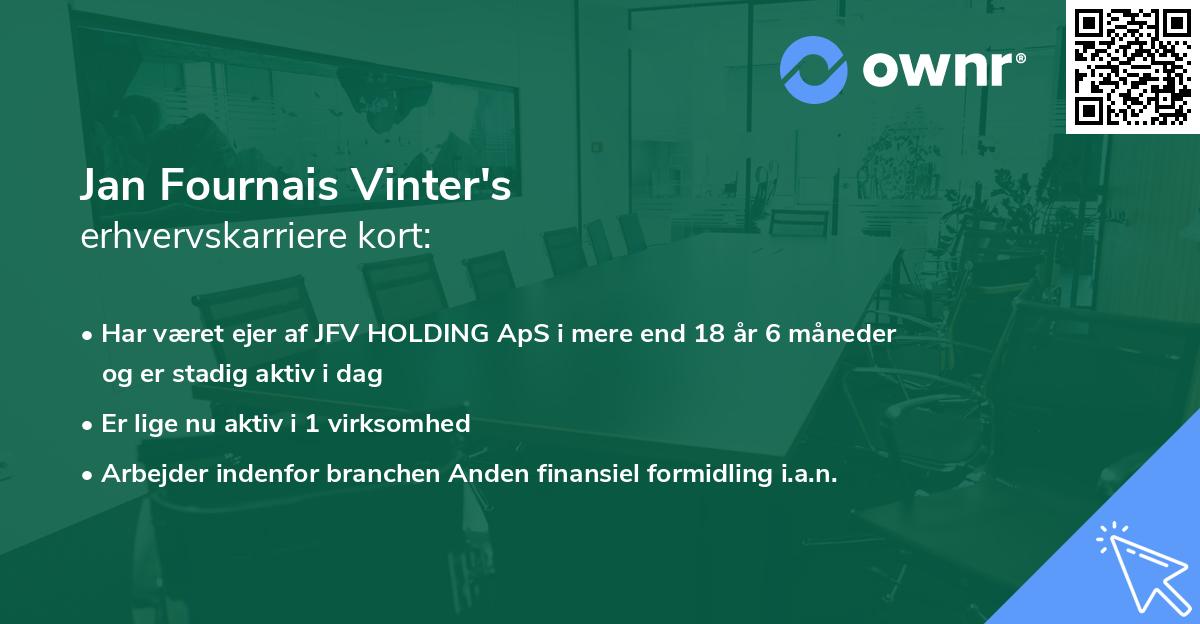 Jan Fournais Vinter's erhvervskarriere kort