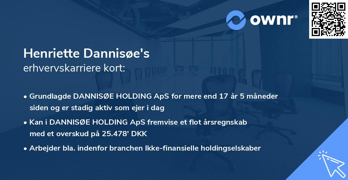 Henriette Dannisøe's erhvervskarriere kort