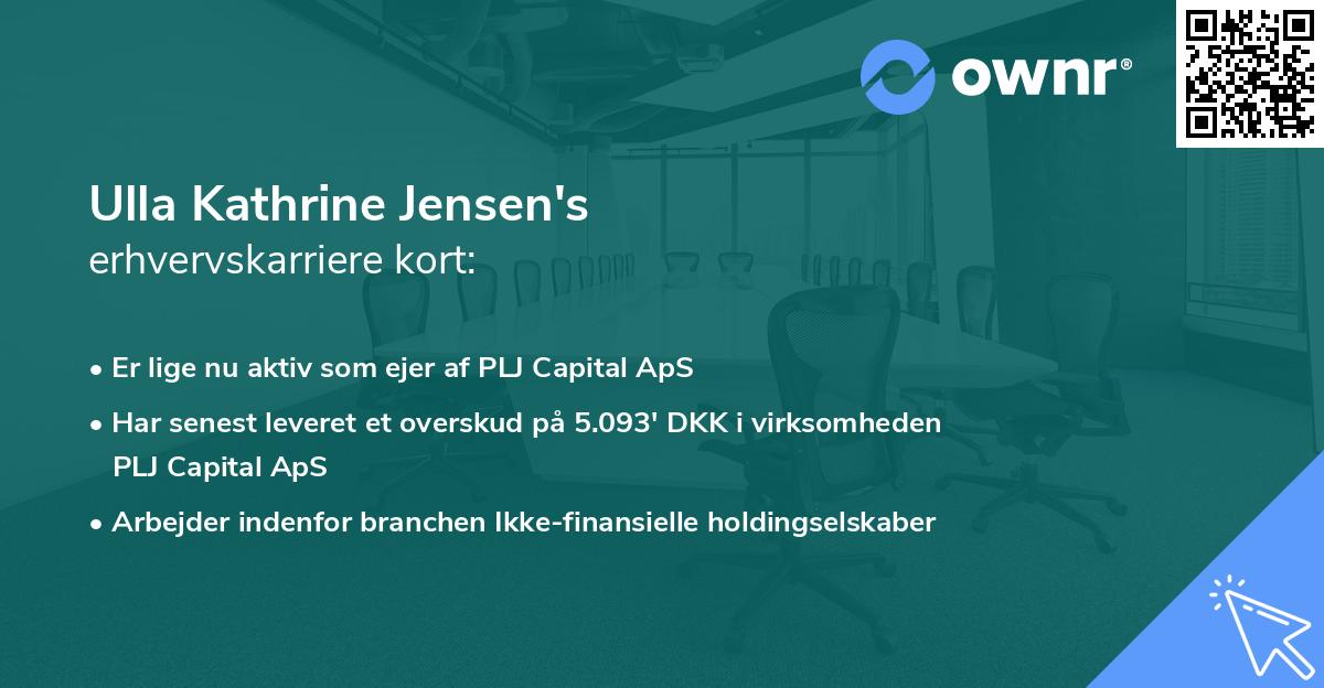 Ulla Kathrine Jensen's erhvervskarriere kort