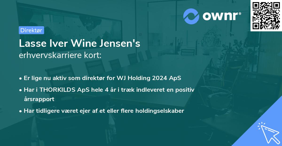 Lasse Iver Wine Jensen's erhvervskarriere kort