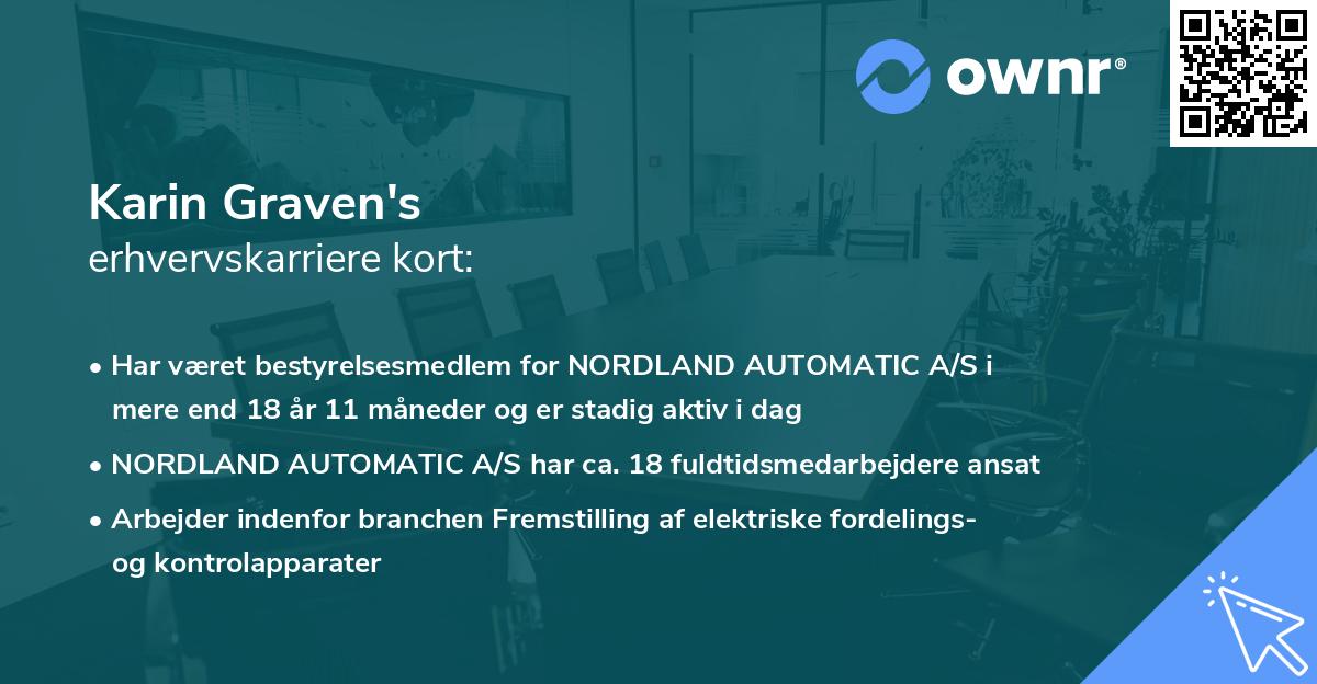 Karin Graven's erhvervskarriere kort