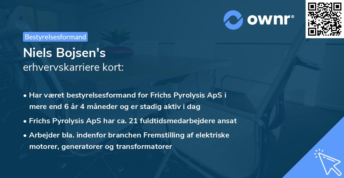 Niels Bojsen's erhvervskarriere kort