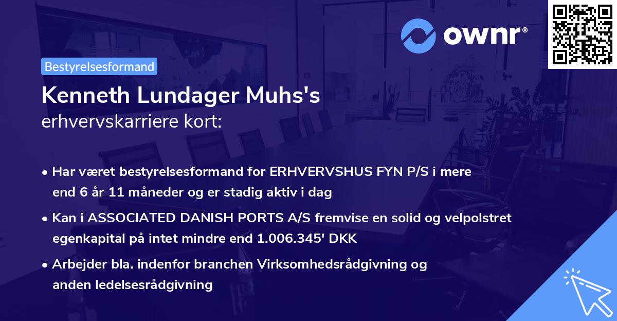 Kenneth Lundager Muhs's erhvervskarriere kort