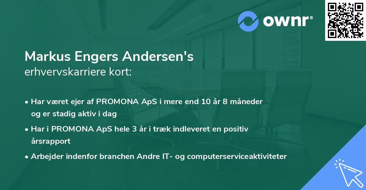 Markus Engers Andersen's erhvervskarriere kort