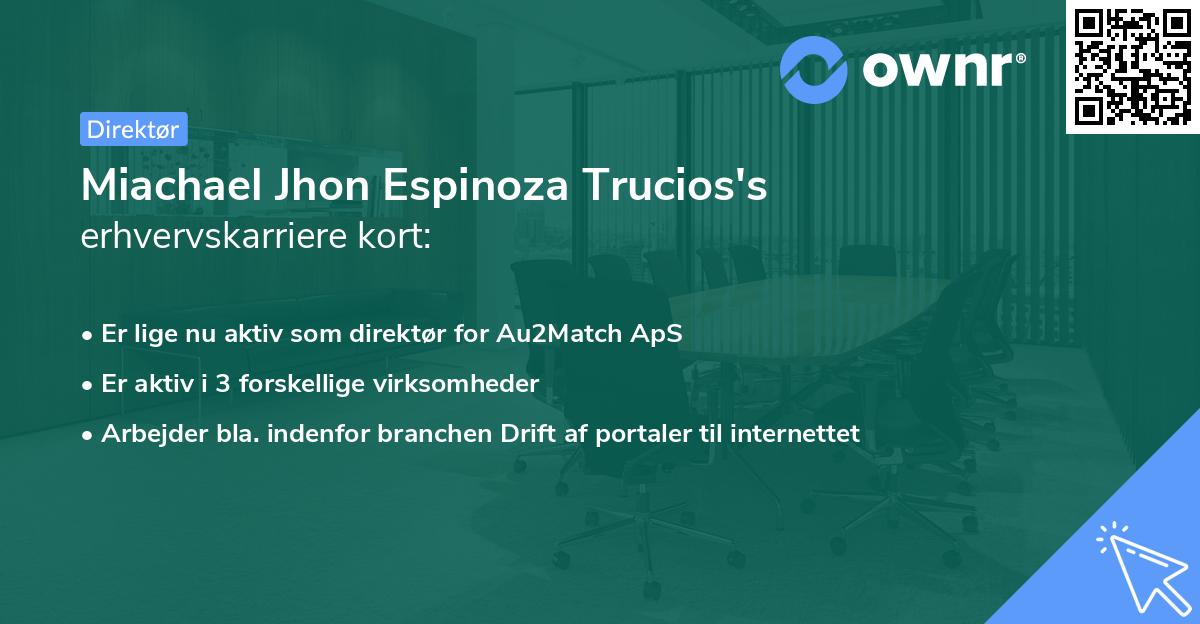 Miachael Jhon Espinoza Trucios's erhvervskarriere kort