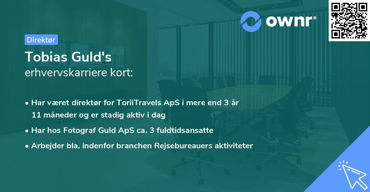 Tobias Guld's erhvervskarriere kort