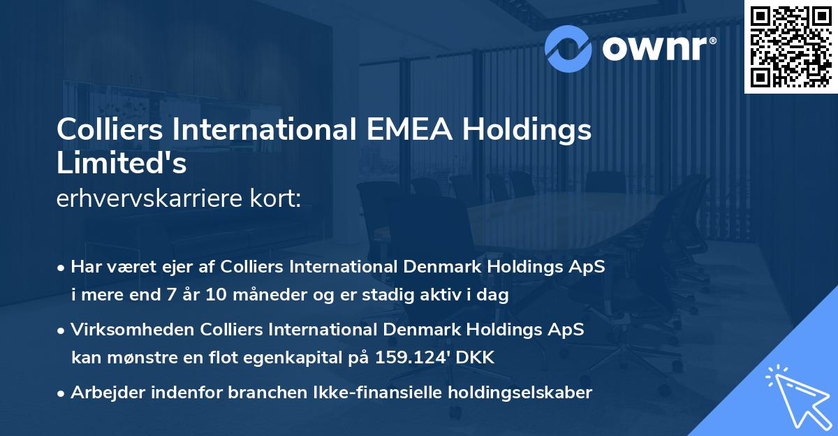 Colliers International EMEA Holdings Limited's erhvervskarriere kort