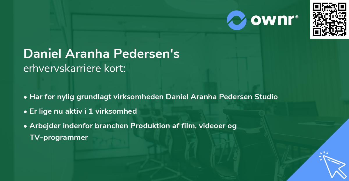 Daniel Aranha Pedersen's erhvervskarriere kort