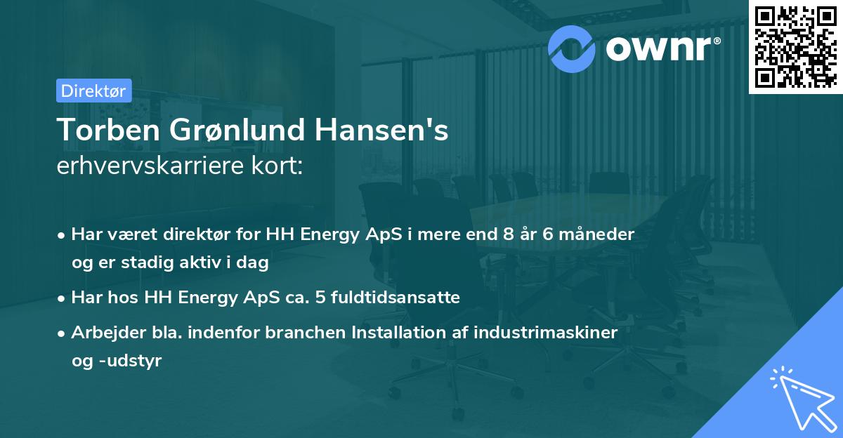 Torben Grønlund Hansen's erhvervskarriere kort