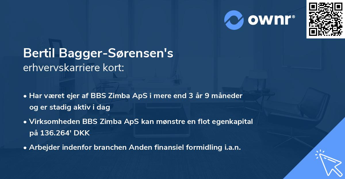 Bertil Bagger-Sørensen's erhvervskarriere kort