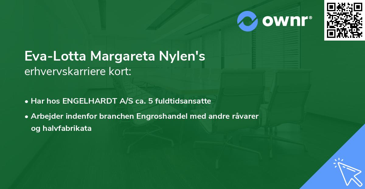 Eva-Lotta Margareta Nylen's erhvervskarriere kort