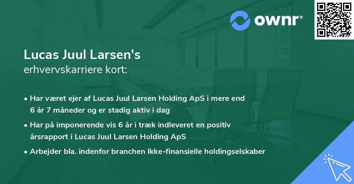 Lucas Juul Larsen's erhvervskarriere kort