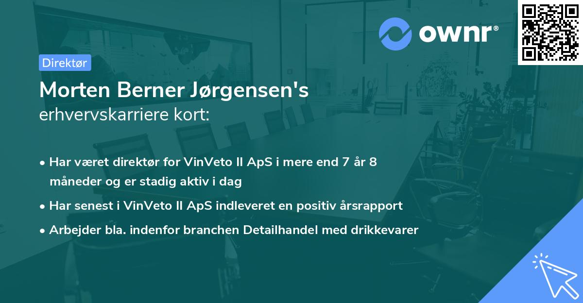 Morten Berner Jørgensen's erhvervskarriere kort