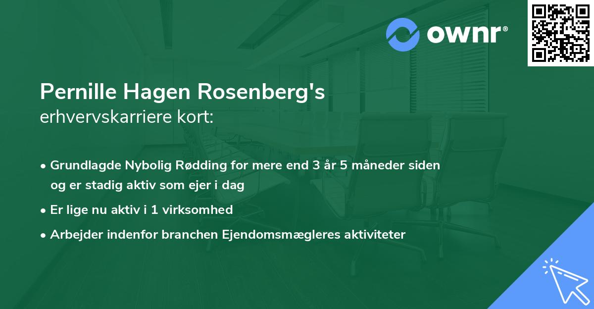 Pernille Hagen Rosenberg's erhvervskarriere kort