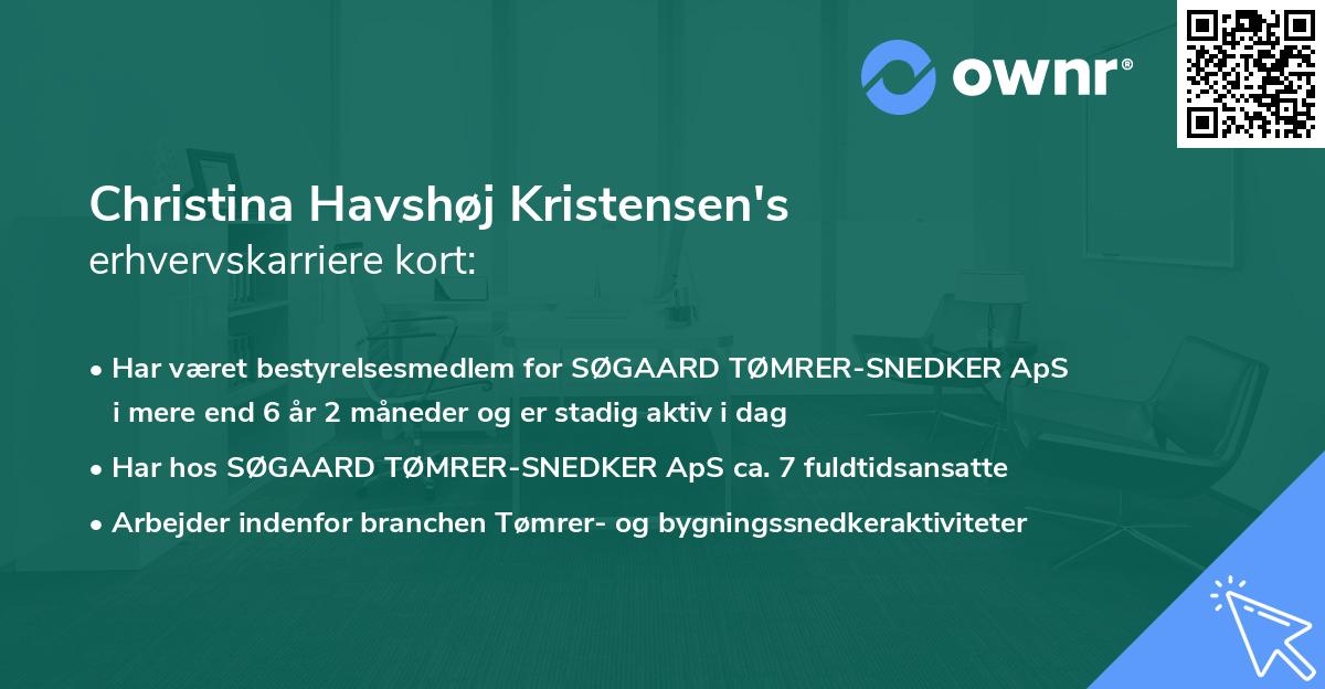 Christina Havshøj Kristensen's erhvervskarriere kort