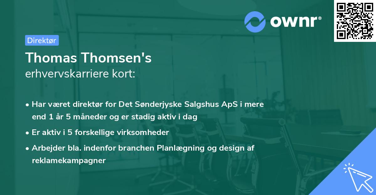 Thomas Thomsen's erhvervskarriere kort