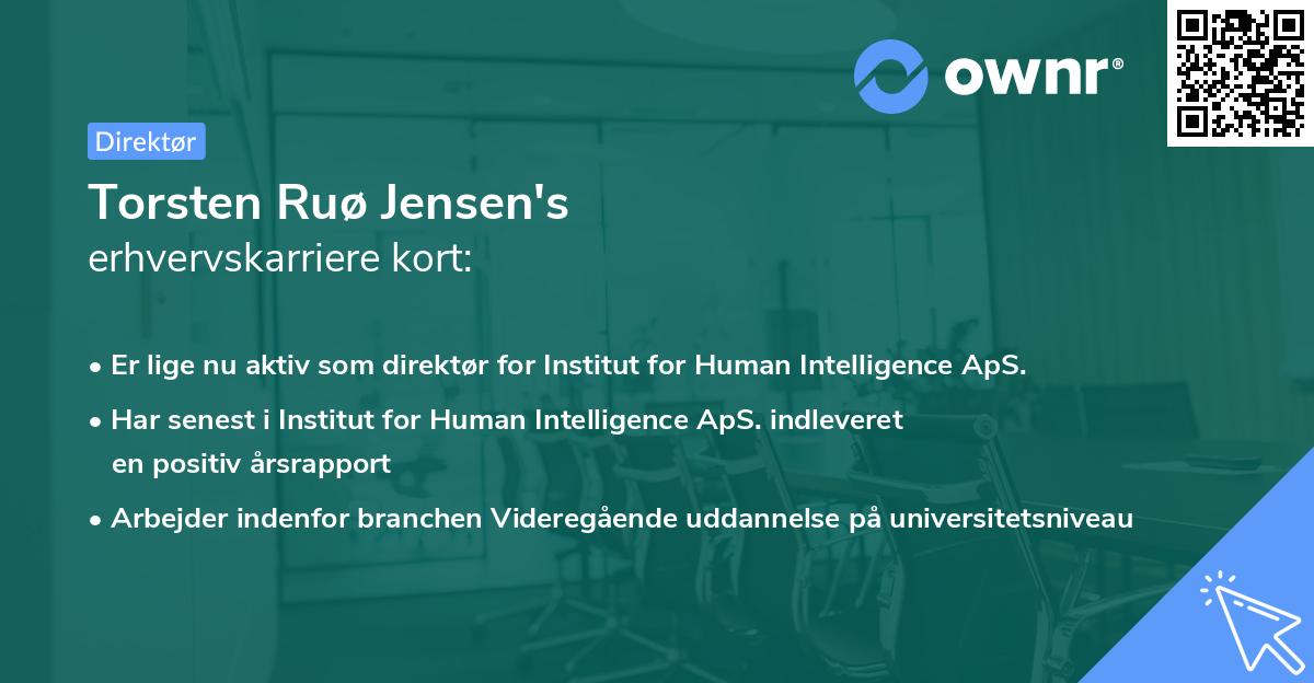 Torsten Ruø Jensen's erhvervskarriere kort