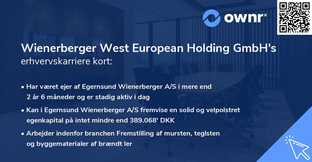 Wienerberger West European Holding GmbH's erhvervskarriere kort