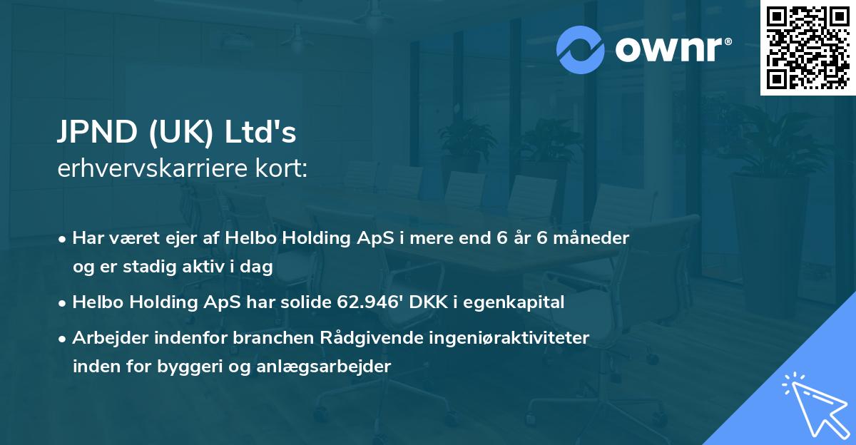 JPND (UK) Ltd's erhvervskarriere kort