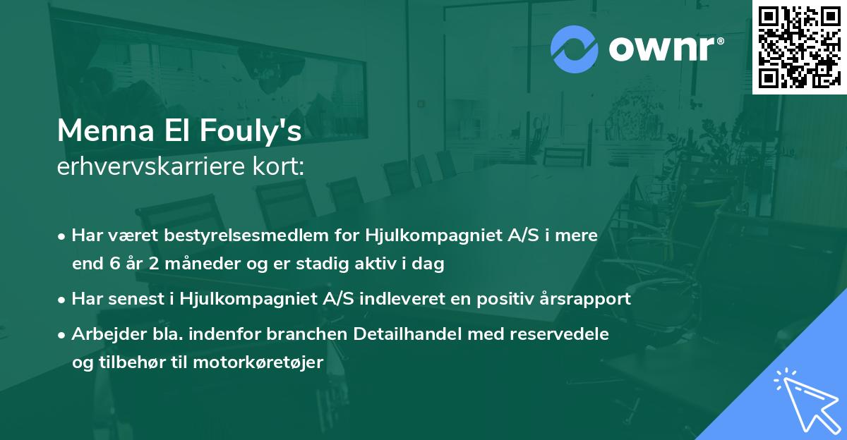 Menna El Fouly's erhvervskarriere kort