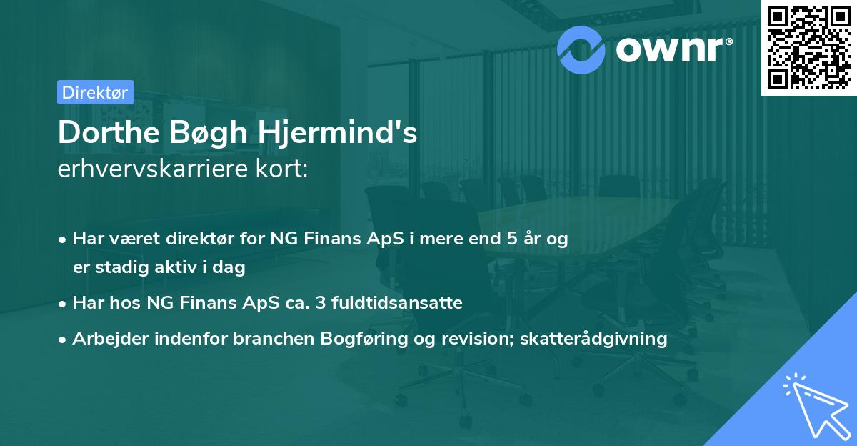 Dorthe Bøgh Hjermind's erhvervskarriere kort