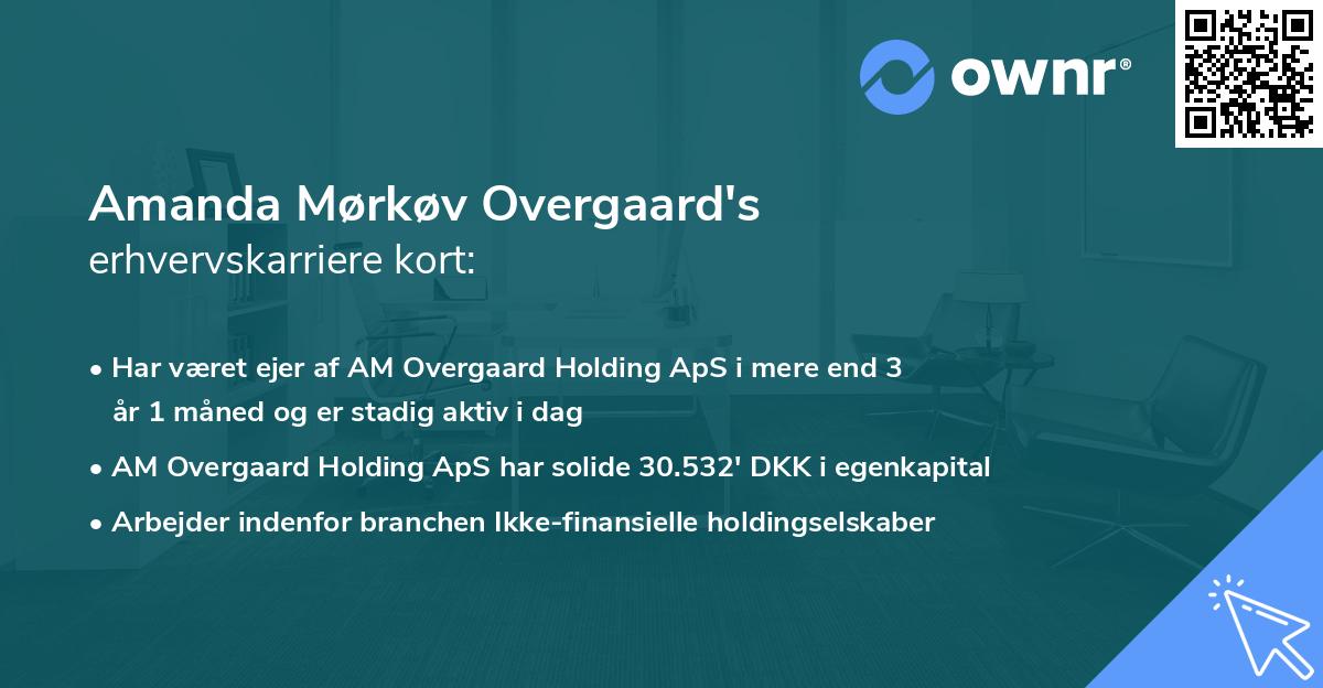 Amanda Mørkøv Overgaard's erhvervskarriere kort