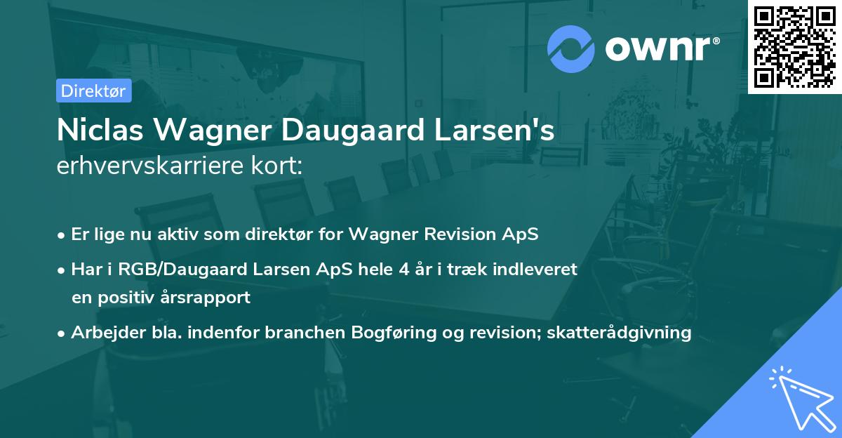 Niclas Wagner Daugaard Larsen's erhvervskarriere kort