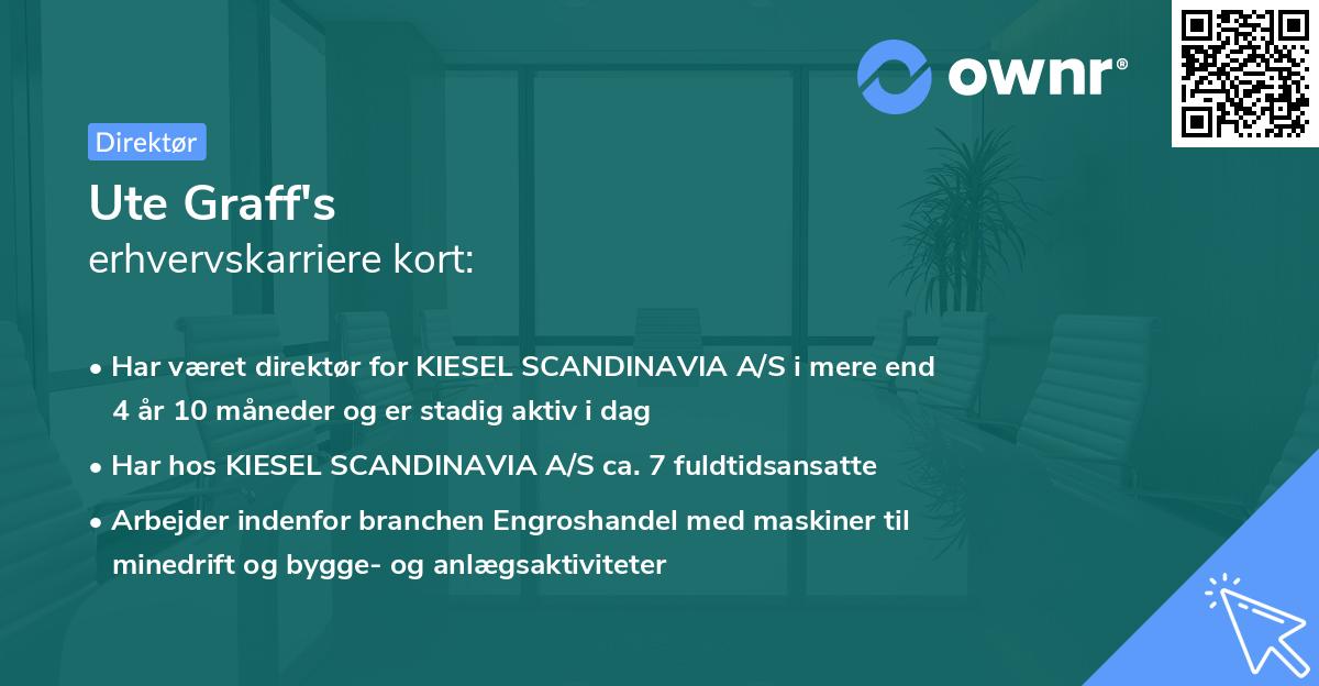 Ute Graff's erhvervskarriere kort