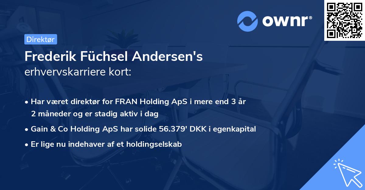 Frederik Füchsel Andersen's erhvervskarriere kort