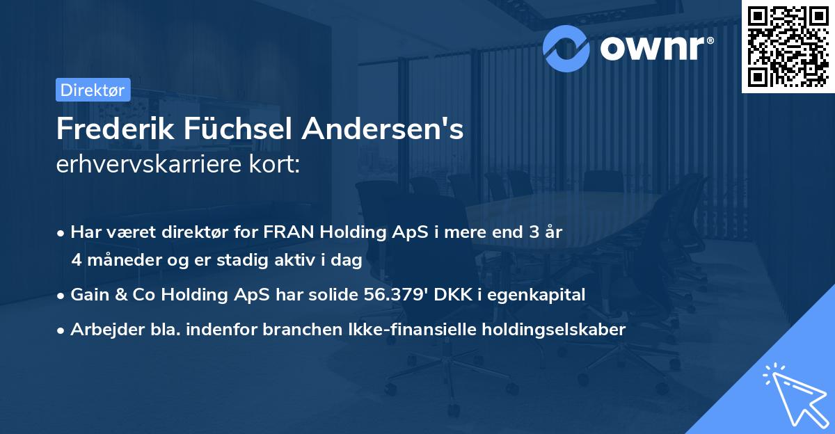 Frederik Füchsel Andersen's erhvervskarriere kort