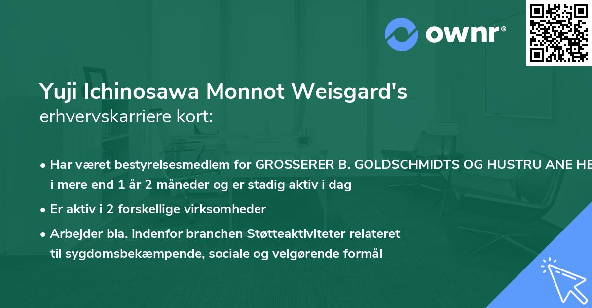 Yuji Ichinosawa Monnot Weisgard's erhvervskarriere kort