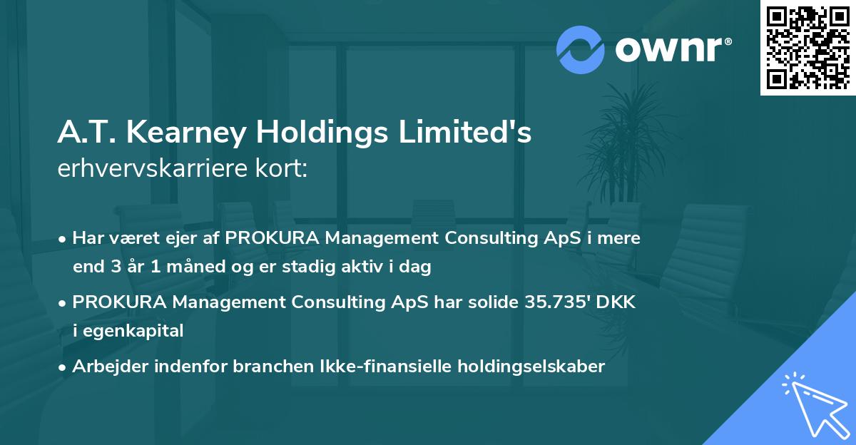 A.T. Kearney Holdings Limited's erhvervskarriere kort