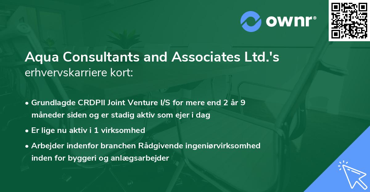 Aqua Consultants and Associates Ltd.'s erhvervskarriere kort