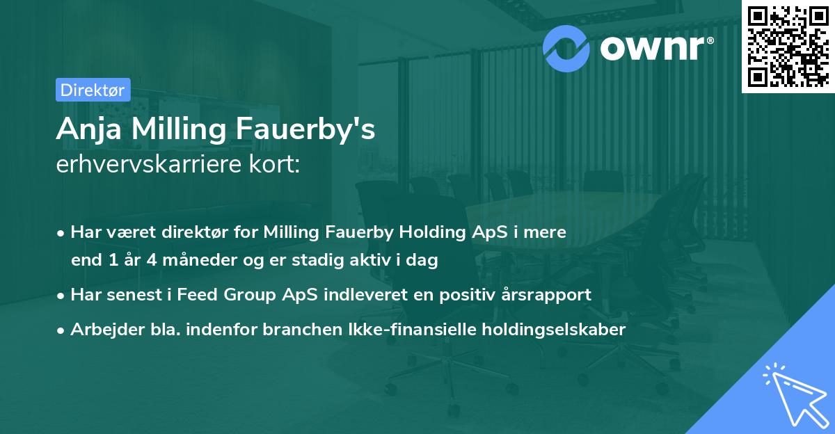 Anja Milling Fauerby's erhvervskarriere kort