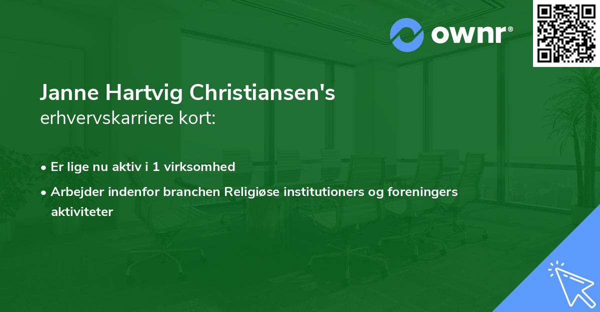 Janne Hartvig Christiansen's erhvervskarriere kort