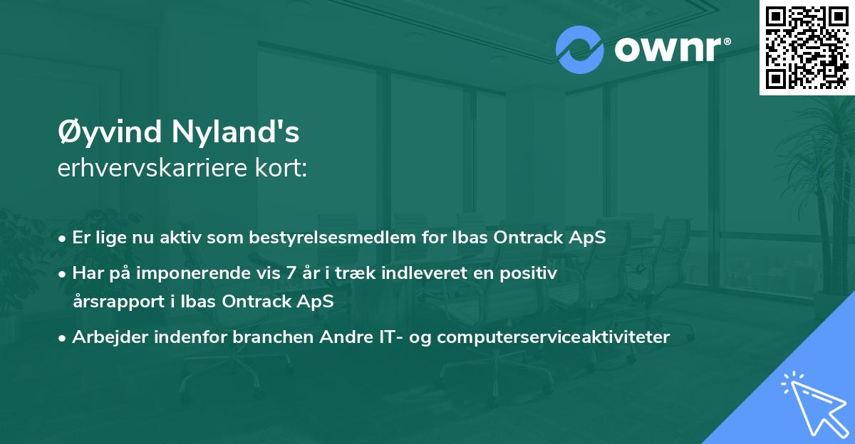 Øyvind Nyland's erhvervskarriere kort