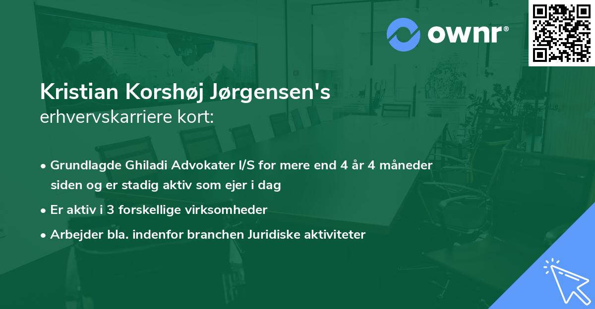 Kristian Korshøj Jørgensen's erhvervskarriere kort