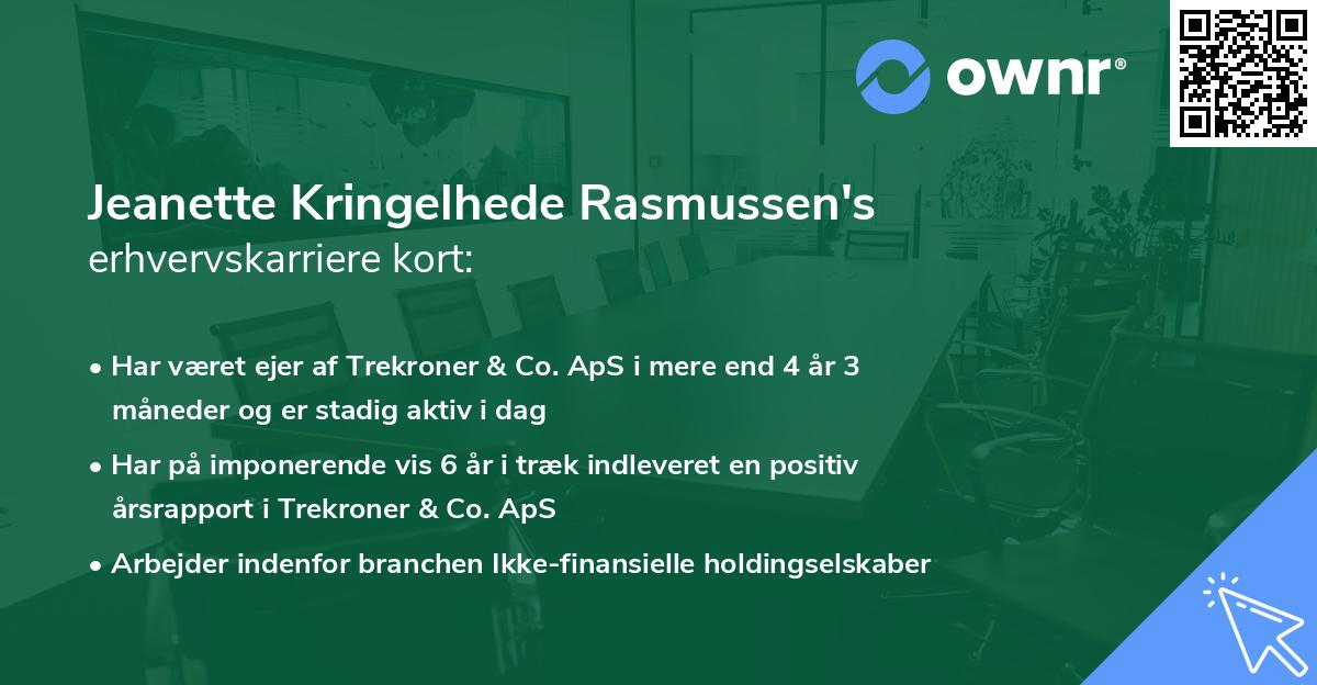 Jeanette Kringelhede Rasmussen's erhvervskarriere kort