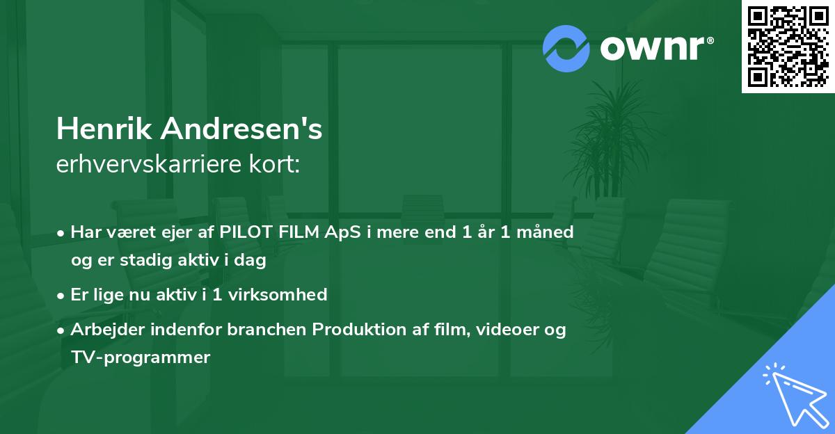 Henrik Andresen's erhvervskarriere kort