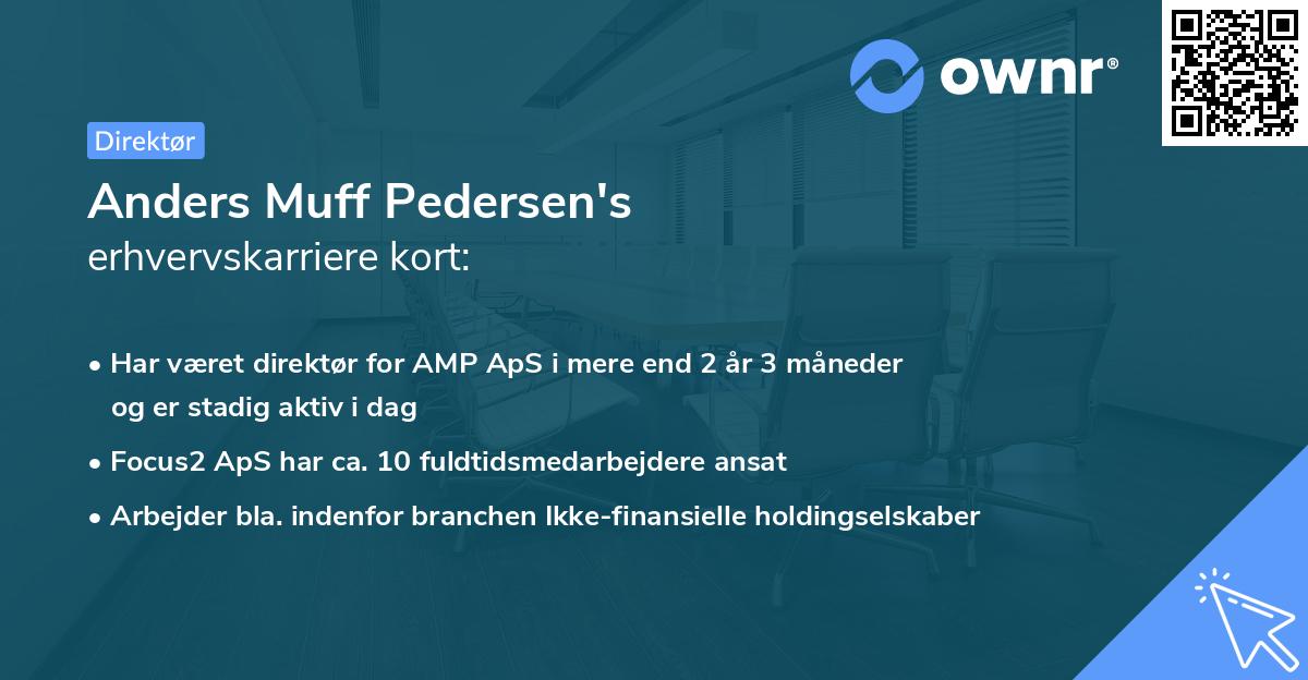 Anders Muff Pedersen's erhvervskarriere kort
