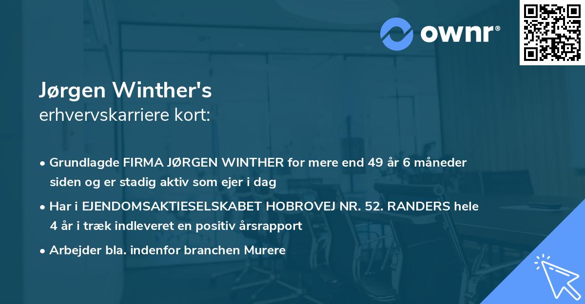 Jørgen Winther's erhvervskarriere kort